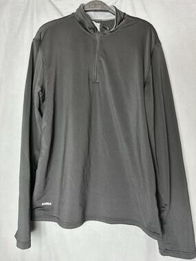 Pullover Quarter Zip Athletic Sweater Mens Size L